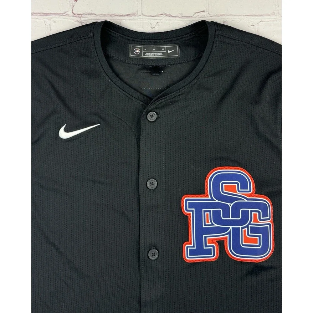 PSG MLB Baseball Jersey Los Angeles Popup Nike Mens XL Paris Saint-Germain Shirt